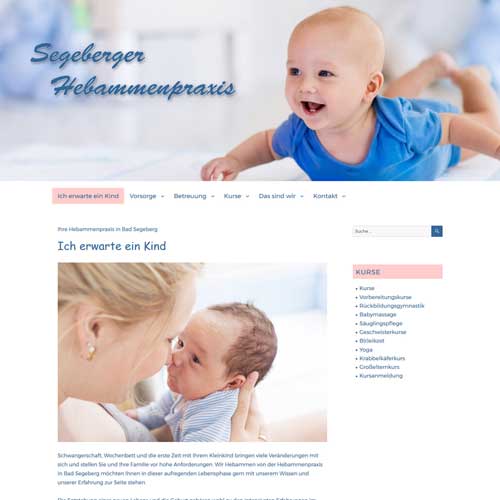 Webdesign Segeberg Hebammenpraxis